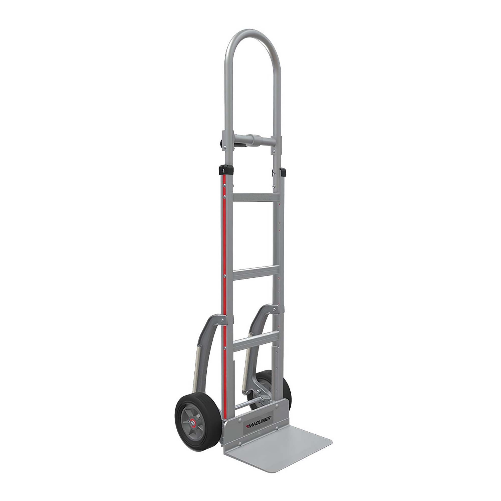 SNAP-LOC E-Track Single Wood Dolly Strap Tie-Down Anchor Kit with 2-Inch x 16-Foot Ratchet 4,400 lb E-Track Aluminum Hand Truck 8x2.5 Solid Rubber Tires Tall Loop-Handle Stair Skids 500-pounds, Model# SLVMHMK13CE225